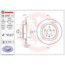 08.D757.11 BREMBO Гальмівний диск