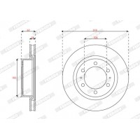 DDF3082C FERODO Гальмівний диск