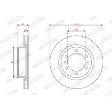 DDF3082C FERODO Гальмівний диск