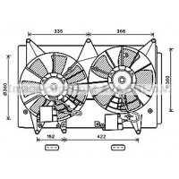 MZ7547 AVA QUALITY COOLING Вентилятор охолодження двигуна