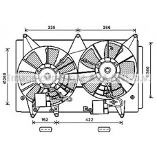 MZ7547 AVA QUALITY COOLING Вентилятор охолодження двигуна
