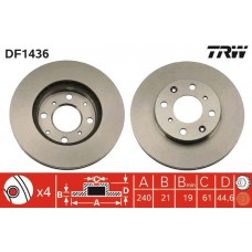DF1436 TRW Гальмівний диск