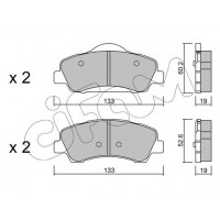 822-982-0 CIFAM Комплект гальмівних колодок дисковий гальм