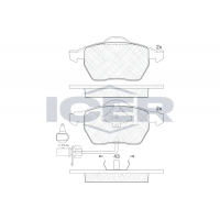 181331-203 ICER Комплект гальмівних колодок дисковий гальм