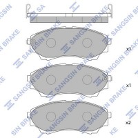 SP1479 Hi-Q Комплект гальмівних колодок дисковий гальм