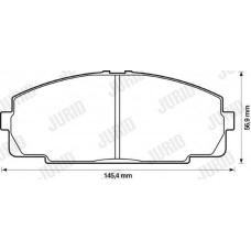 572367J JURID Комплект гальмівних колодок дисковий гальм