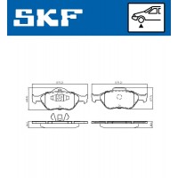 VKBP 80125 SKF Комплект гальмівних колодок дисковий гальм