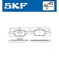VKBP 80125 SKF Комплект гальмівних колодок дисковий гальм