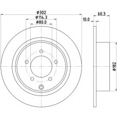 8DD 355 115-491 HELLA Гальмівний диск