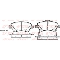 1310.02 REMSA Комплект гальмівних колодок дисковий гальм