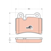GDB1722 TRW Комплект гальмівних колодок дисковий гальм