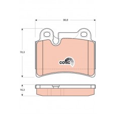 GDB1722 TRW Комплект гальмівних колодок дисковий гальм