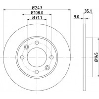 8DD 355 108-391 HELLA PAGID Гальмівний диск