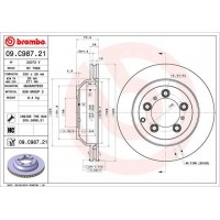 09.C987.21 BREMBO Гальмівний диск