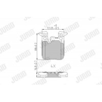 573429J JURID КомплеК т гальмівних колодок, дискове гальмо