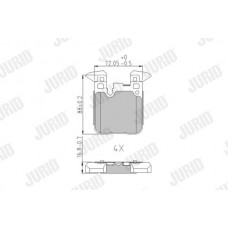 573429J JURID КомплеК т гальмівних колодок, дискове гальмо