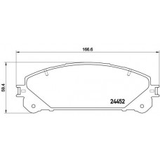 P 83 145 BREMBO Комплект гальмівних колодок дисковий гальм