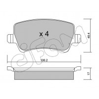 822-676-0 CIFAM Комплект гальмівних колодок дисковий гальм