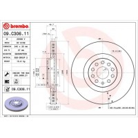 09.C306.11 BREMBO Гальмівний диск