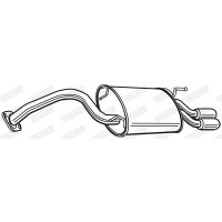 22639 WALKER Глушник вихлопних газів кінцевий