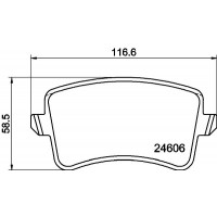 8DB 355 025-381 HELLA Комплект гальмівних колодок дисковий гальм