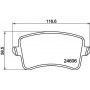 8DB 355 025-381 HELLA Комплект гальмівних колодок дисковий гальм