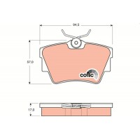 GDB1479 TRW Комплект гальмівних колодок дисковий гальм