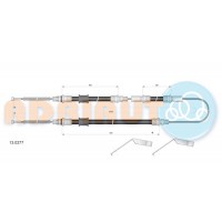 13.0277 ADRIAUTO Тросик, cтояночный тормоз