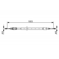 1 987 482 317 BOSCH Тросик, cтояночный тормоз