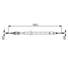 1 987 482 317 BOSCH Тросик, cтояночный тормоз