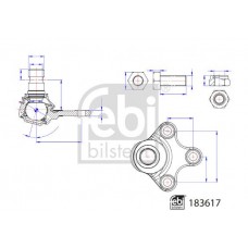 183617 FEBI BILSTEIN Шарнір незалежної підвіски поворотного важеля