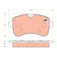 GDB1748 TRW Комплект гальмівних колодок дисковий гальм