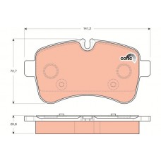 GDB1748 TRW Комплект гальмівних колодок дисковий гальм