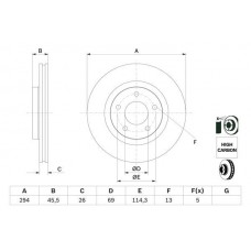 0 986 479 745 BOSCH Гальмівний диск