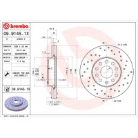 09.9145.1X BREMBO Гальмівний диск