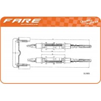 18628 FARE SA Тросик, cтояночный тормоз