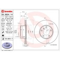 09.6924.11 BREMBO Гальмівний диск