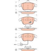 GDB1814 TRW Комплект гальмівних колодок дисковий гальм