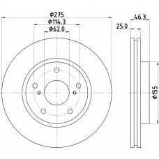 8DD 355 117-361 HELLA PAGID Гальмівний диск