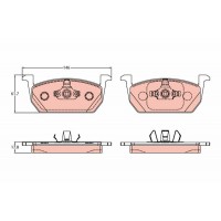 GDB2159 TRW Комплект гальмівних колодок дисковий гальм