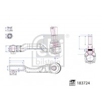 183724 FEBI BILSTEIN Наконечник поперечної кермової тяги