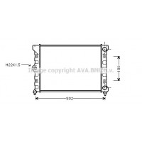 VN2099 AVA QUALITY COOLING Радіатор охолодження двигуна