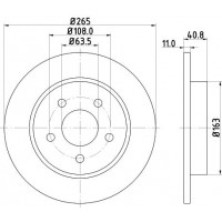 8DD 355 111-381 HELLA Гальмівний диск