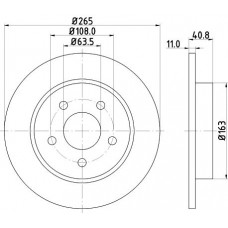 8DD 355 111-381 HELLA Гальмівний диск