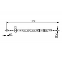 1 987 477 346 BOSCH Тросик, cтояночный тормоз