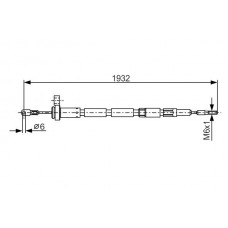 1 987 477 346 BOSCH Тросик, cтояночный тормоз