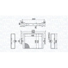 350213202500 MAGNETI MARELLI Радіатор охолодження двигуна