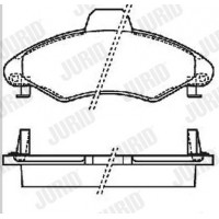 571964J JURID Комплект гальмівних колодок дисковий гальм