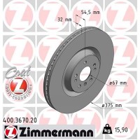 400.3670.20 ZIMMERMANN Гальмівний диск