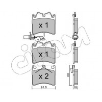 822-163-2 CIFAM Комплект гальмівних колодок дисковий гальм